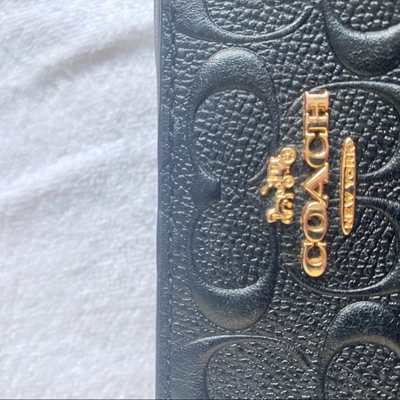 SOLD- Coach Black Leather Crossbody - Picture 9 of 11